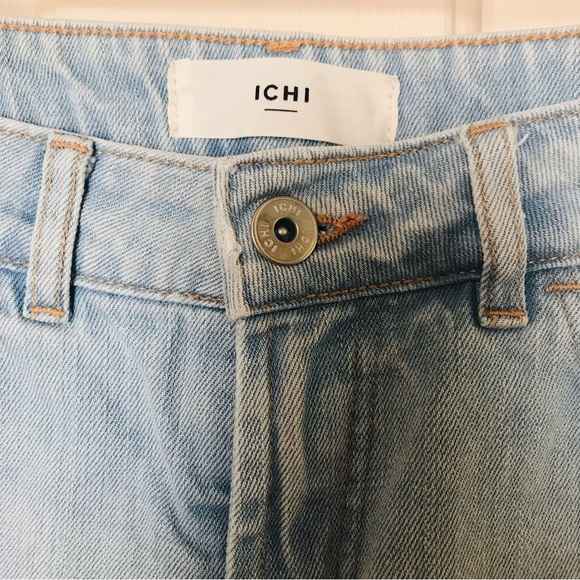 ICHI Light Blue Denim Shorts Size 36 UK waist 30” - Picture 5 of 9